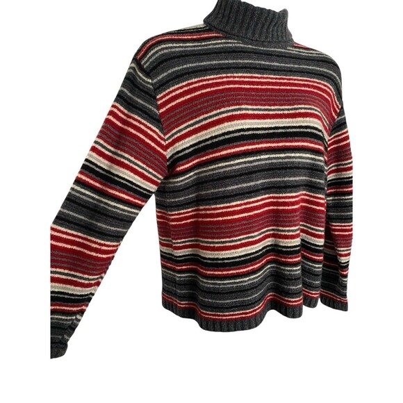 1990s Vintage Field Gear Striped Turtleneck Sweater - Picture 1 of 7